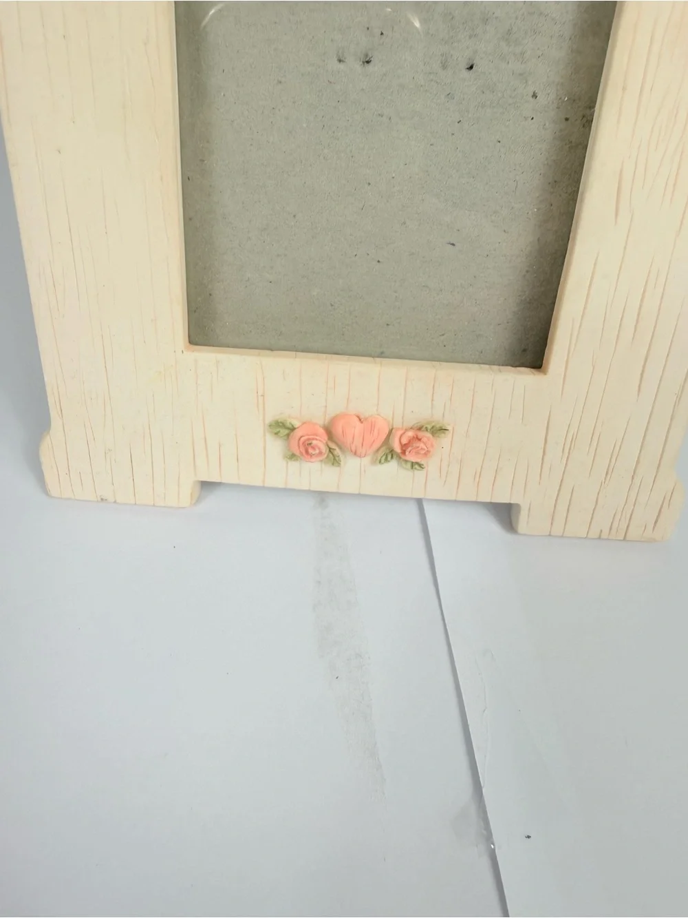 Snuggle Buddies Figi Picture Frame Pink Heart Wood Look Dog Rabbit Bear